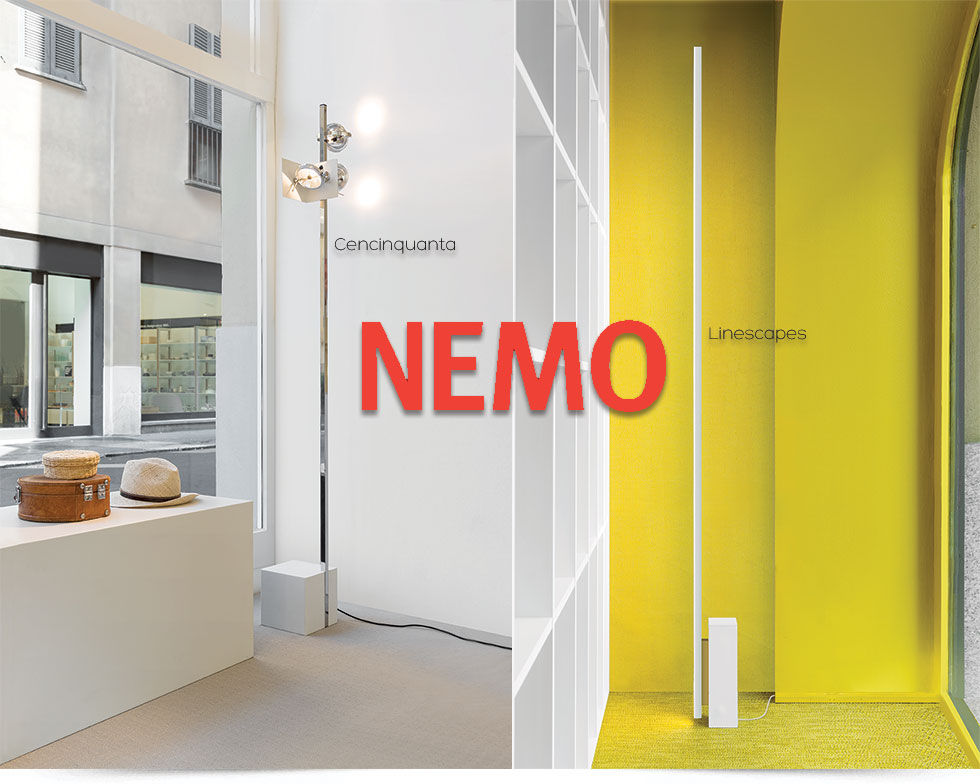 Lampadaires Linescapes et Cencinquanta de Nemo