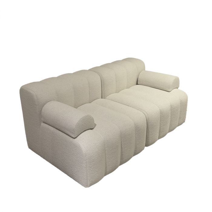 Studio Canapé 160 cm - Avec accoudoirs - Blanc (Outlet)