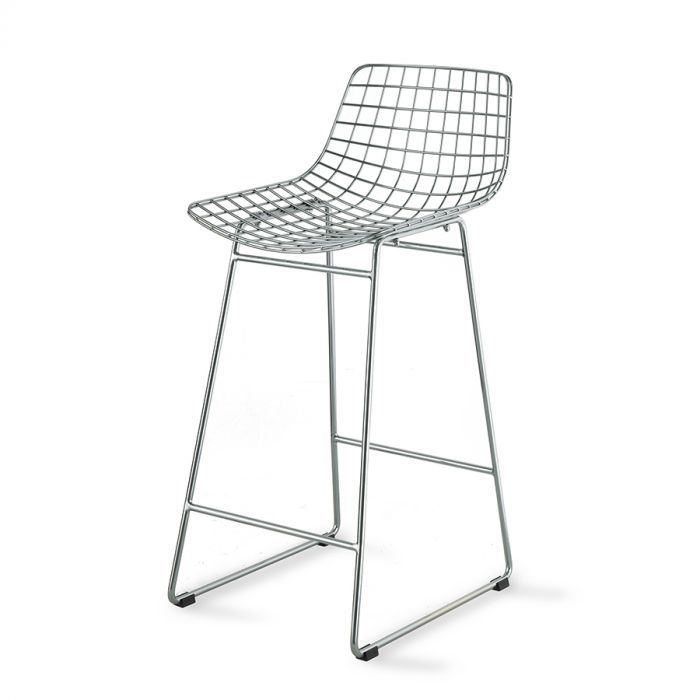 Wire Bar Stool - Chrome (Outlet)