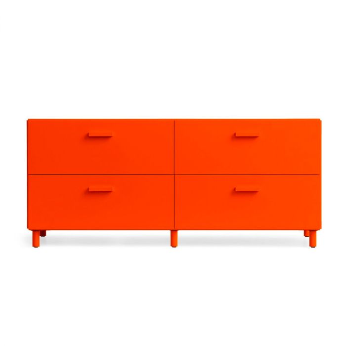 Relief Chest of drawers, low with legs