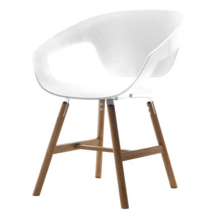 VAD Wood fauteuil bois / Blanc - (Outlet)