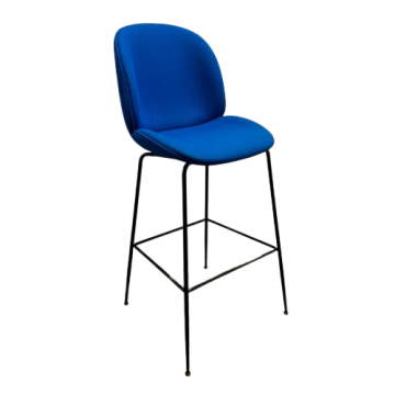 Tabouret Beetle Bar Chair Rembourré - Bleu (Outlet)