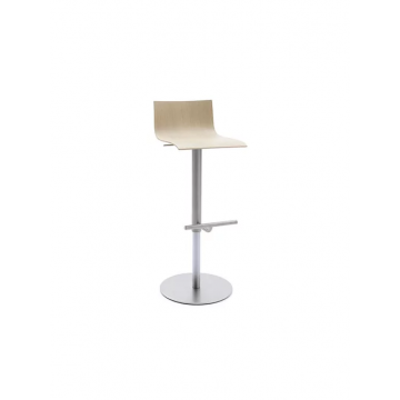 Tabouret Thin - Chêne blanchi / Acier (Outlet)