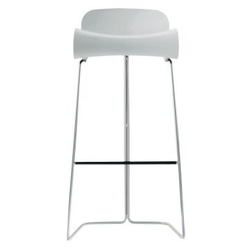 BCN Tabouret 76cm Blanc/chrome