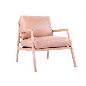 Osaka fauteuil - Chêne clair / cuir canyon montana (Outlet)