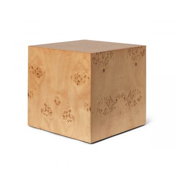 Burl Cube Side Table