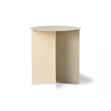 Table métal side ronde crème - 40x40xH45cm