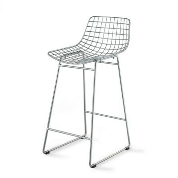 Wire Bar Stool - Chrome (Outlet)