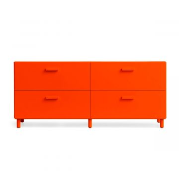 Relief Chest of drawers, low with legs