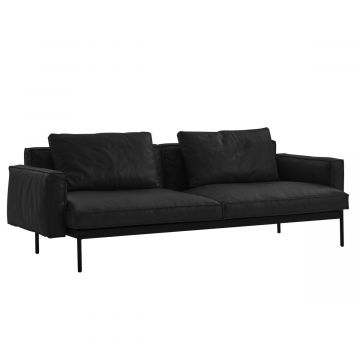 Sofa lounge - Cuir Noir (Outlet)