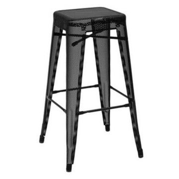 Tabouret H75 perforé - noir