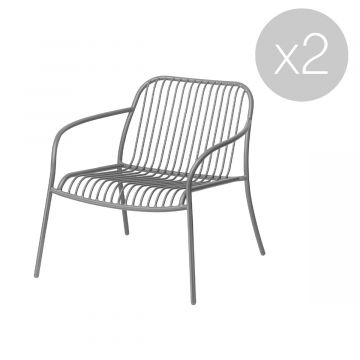 Yua Wire - lounge chair - Lot de 2